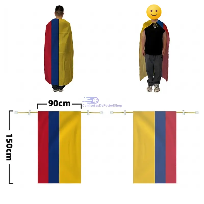 Capa bandera de poliéster del Mundial 2026 con cordón para fans