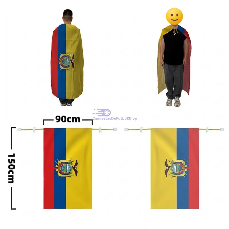 Capa bandera de poliéster del Mundial 2026 con cordón para fans