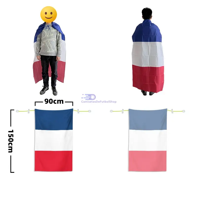 Capa bandera de poliéster del Mundial 2026 con cordón para fans