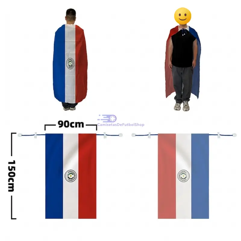 Capa bandera de poliéster del Mundial 2026 con cordón para fans