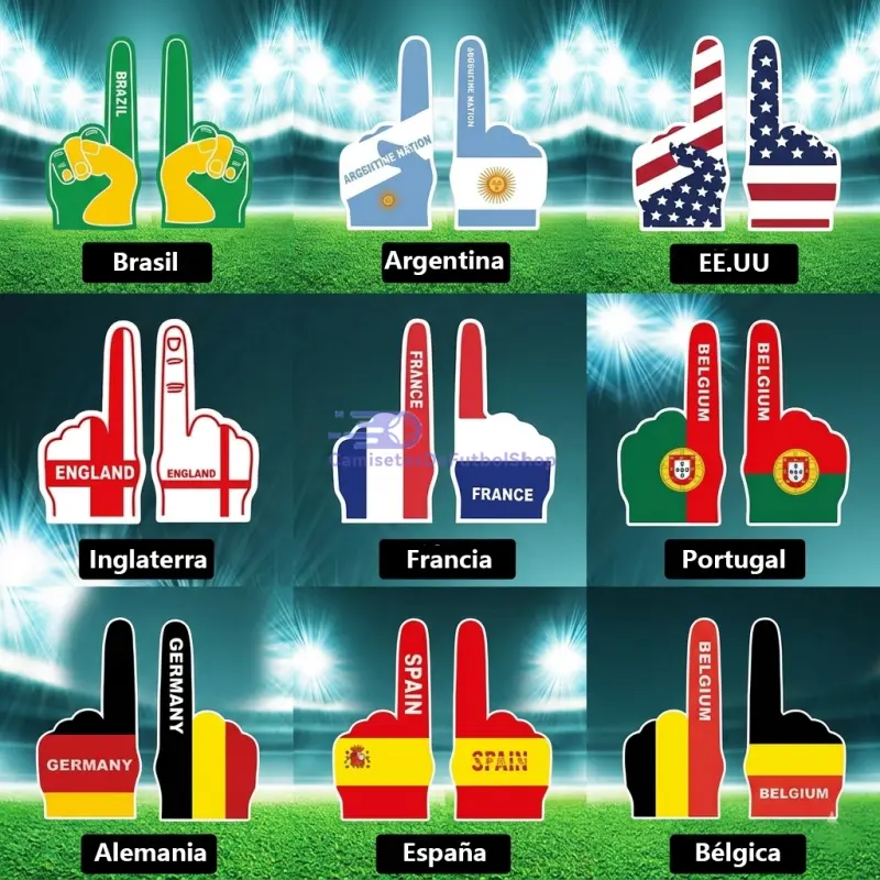 Guantes de espuma del Mundial 2026 para animar 