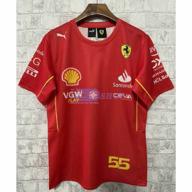 Camiseta Scuderia Ferrari F1 Carlos Sainz #55 Rojo 2024