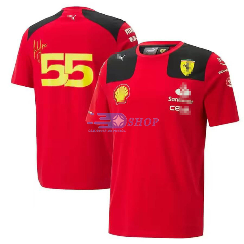 Camiseta Scuderia Ferrari F1 Carlos Sainz #55 Rojo 2023