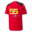 Camiseta Scuderia Ferrari F1 Carlos Sainz #55 Rojo 2023