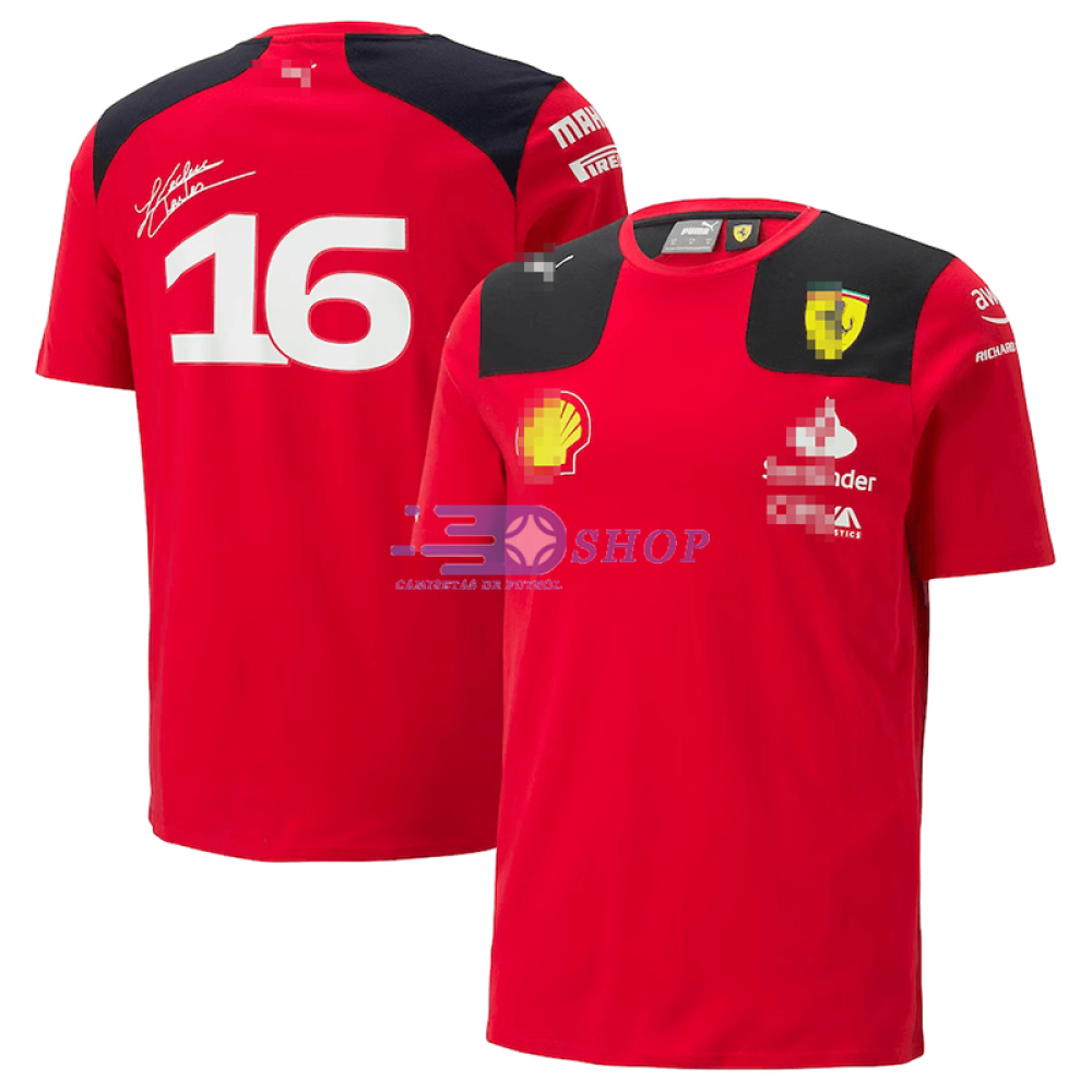 Camiseta Scuderia Ferrari F1 Charles Leclerc #16 Rojo 2023 