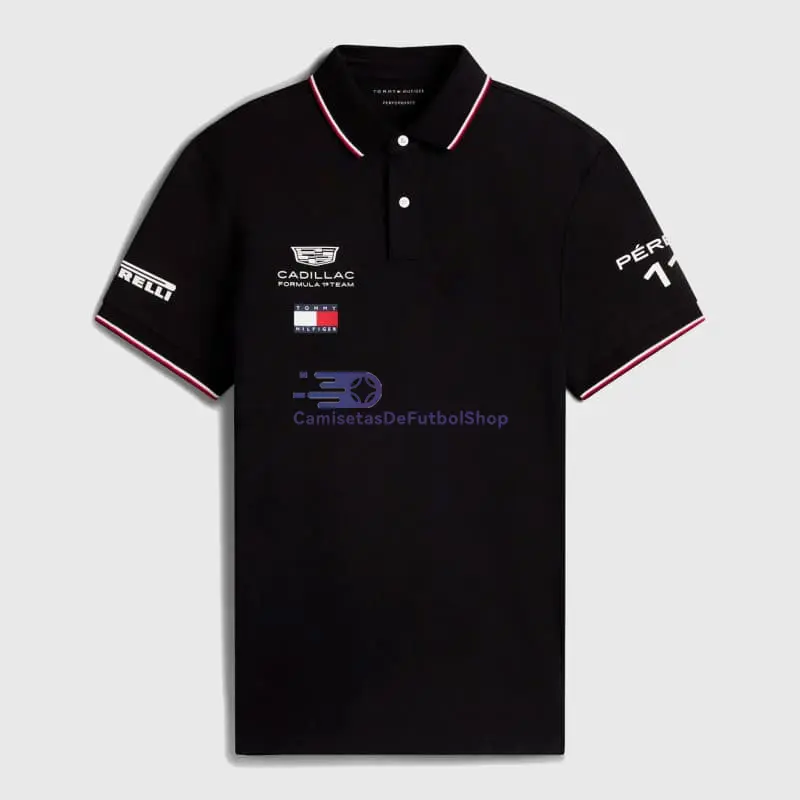 Polo Cadillac F1 x Tommy Hilfiger 2026 Edición Especial Negro