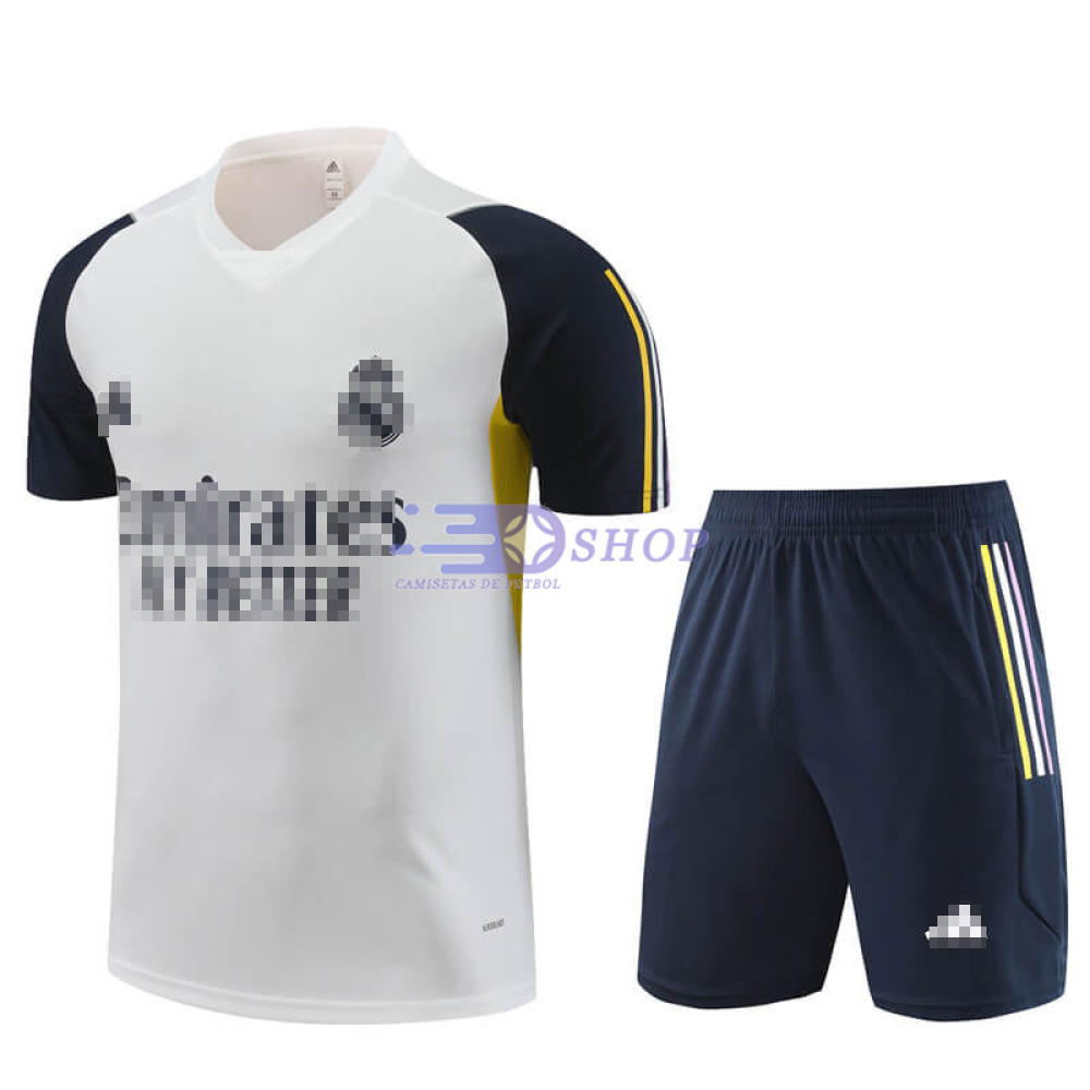 Camiseta de Entrenamiento Real Madrid Blanco/Azul Marino 2023/2024 Kit