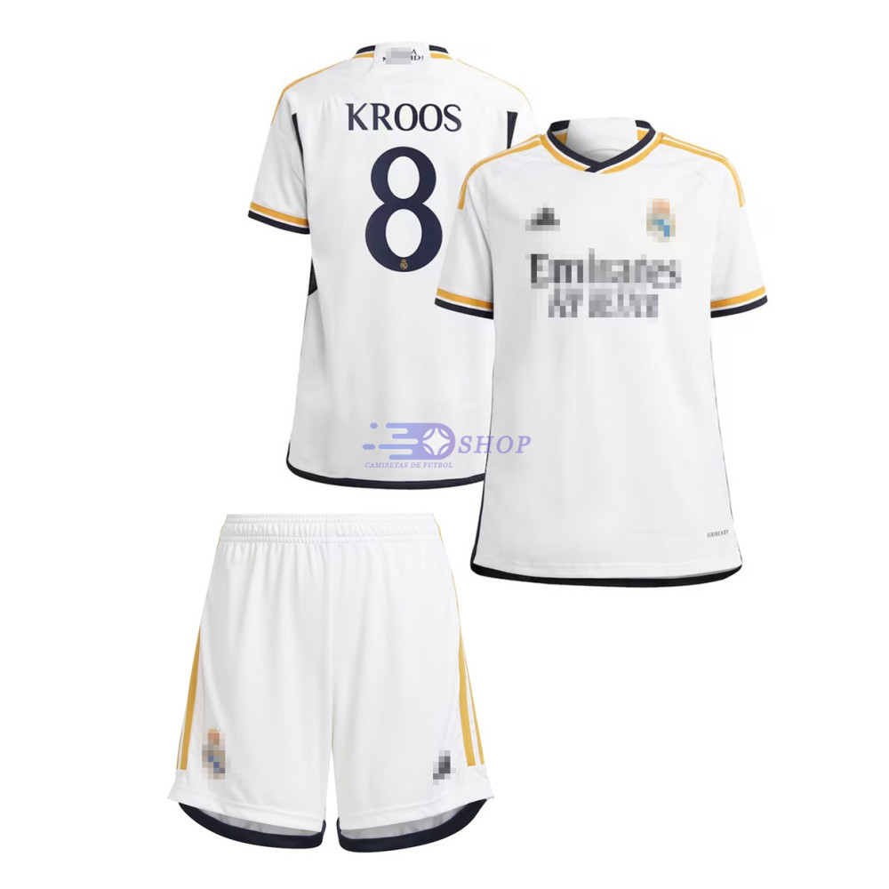 Camiseta Kroos 8 Real Madrid 2023/2024 1ª Equipación Niño Kit