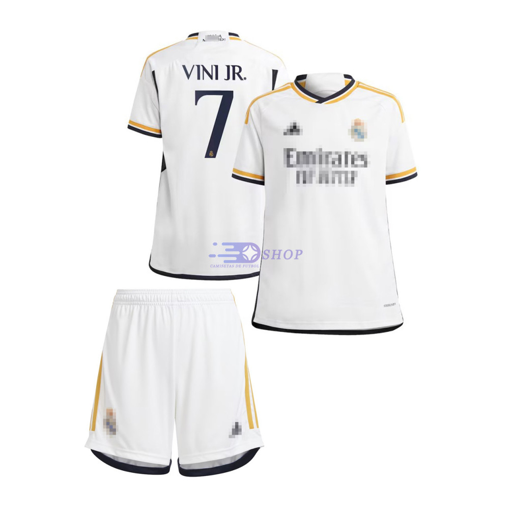 Camiseta Vini Jr. 7 Real Madrid 2023/2024 1ª Equipación Niño Kit