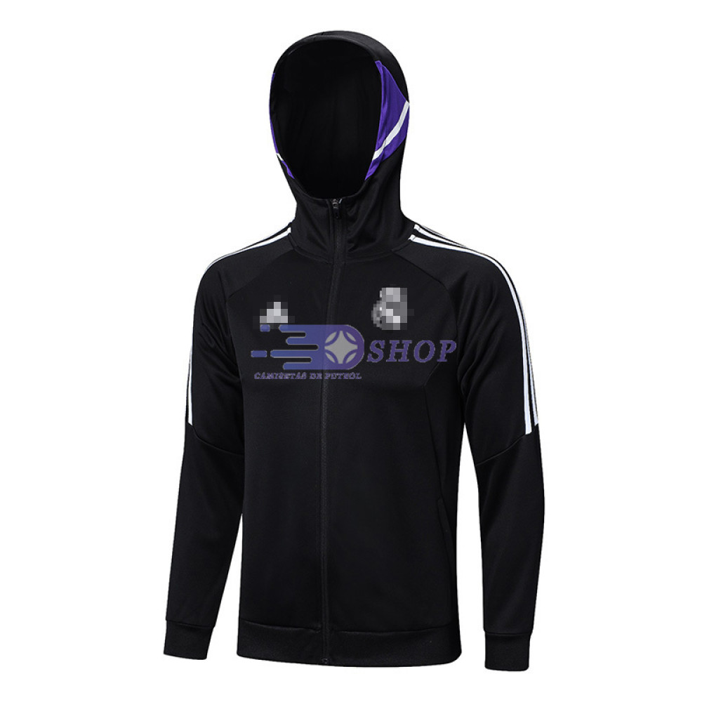Chaqueta Con Capucha Real Madrid Negro 2023/2024