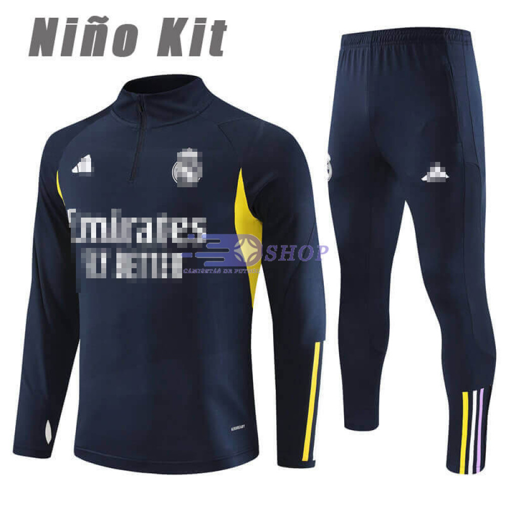 Sudadera de Entrenamiento Real Madrid Azul Marino 2023/2024 Niño Kit