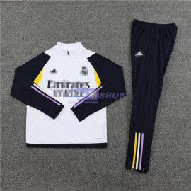 Sudadera de Entrenamiento Real Madrid Blanco/Negro 2023/2024 Niño Kit