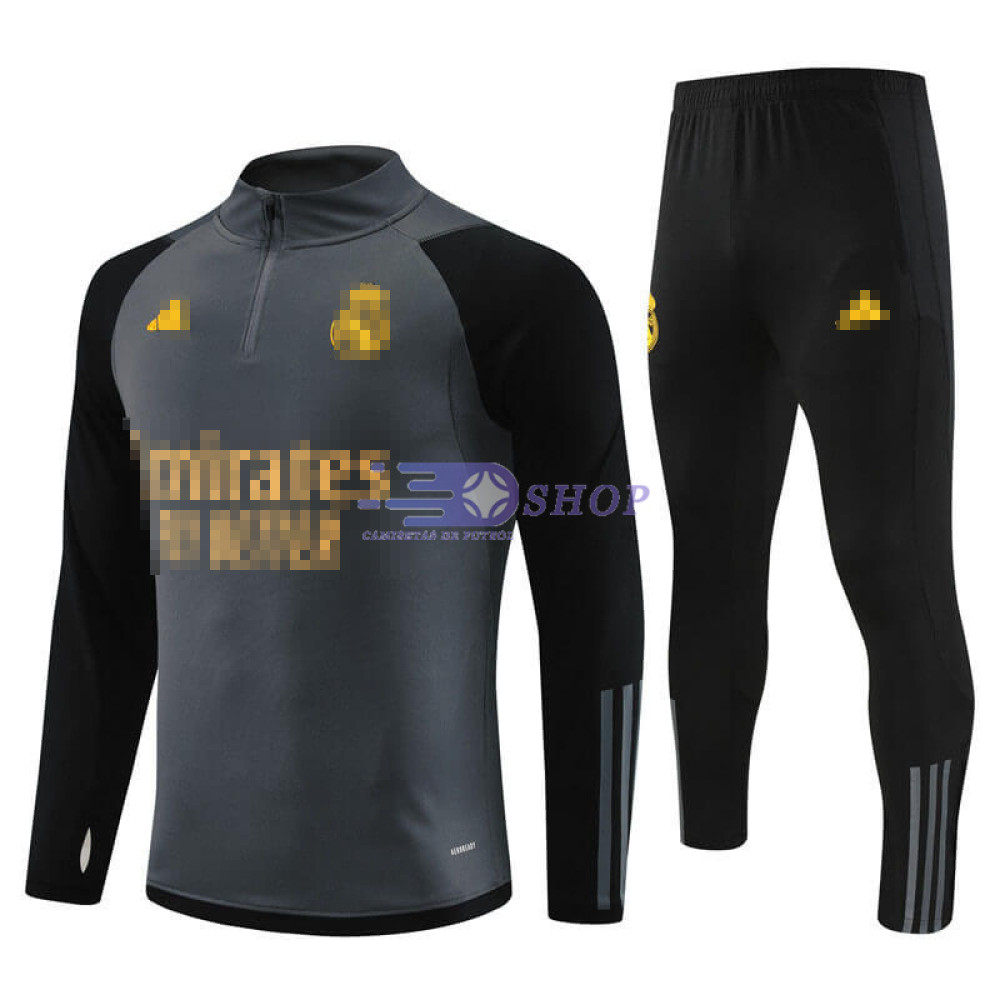Sudadera de Entrenamiento Real Madrid Gris Oscuro 2023/2024 Kit