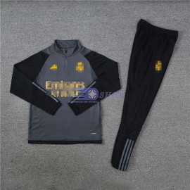 Sudadera de Entrenamiento Real Madrid Gris Oscuro 2023/2024 Niño Kit