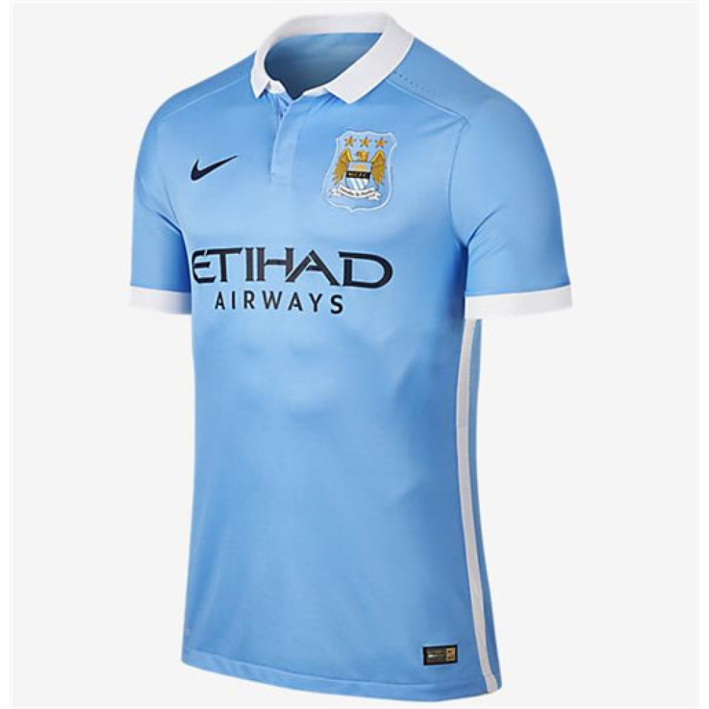 Camiseta Manchester City Retro 2015/2016 1ª Equipación Azul