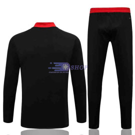 Sudadera De Entrenamiento Manchester United 2021/2022 Niño Kit Negro/Rojo