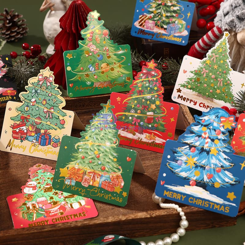 Tarjeta Navideña con Árbol de Navidad