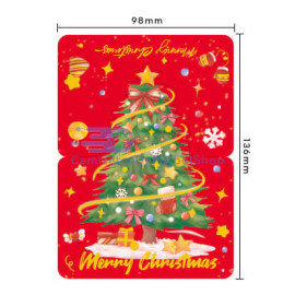 Tarjeta Navideña con Árbol de Navidad