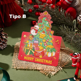 Tarjeta Navideña con Árbol de Navidad