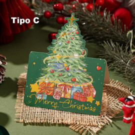 Tarjeta Navideña con Árbol de Navidad